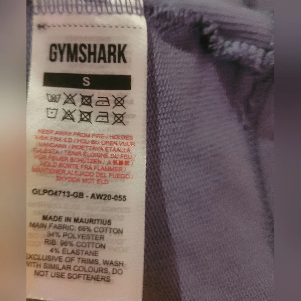 GYMSHARK Woman's Purple Training Top Size Small - Picture 8 of 9
